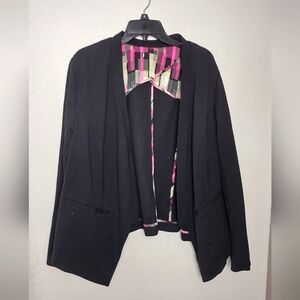 Lane Bryant Black Women's Open Front Cardigan Jacket RN118641